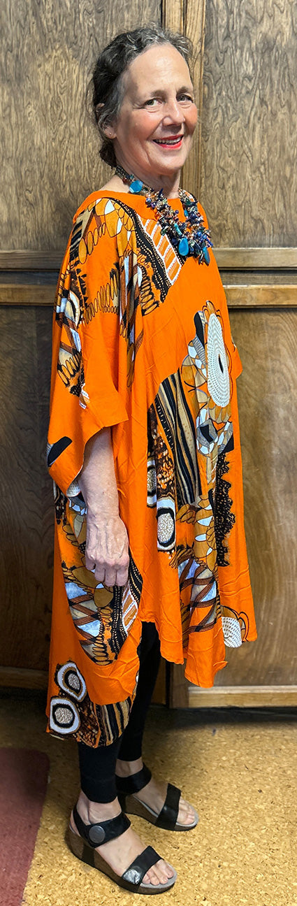 Woodstock Caftan Tunic Top Boho Hippie Chic Resort Wear Sml-5X