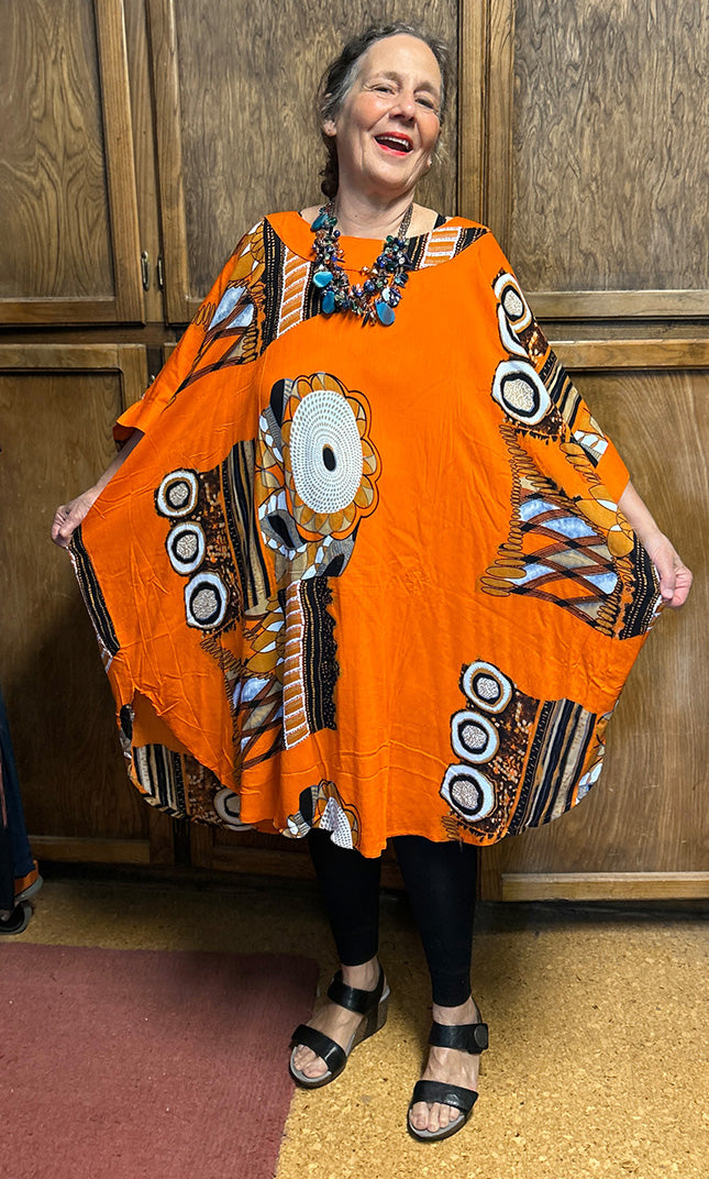 Woodstock Caftan Tunic Top Boho Hippie Chic Resort Wear Sml-5X