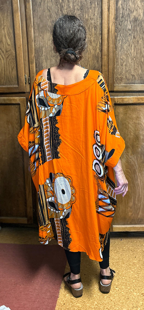 Woodstock Caftan Tunic Top Boho Hippie Chic Resort Wear Sml-5X