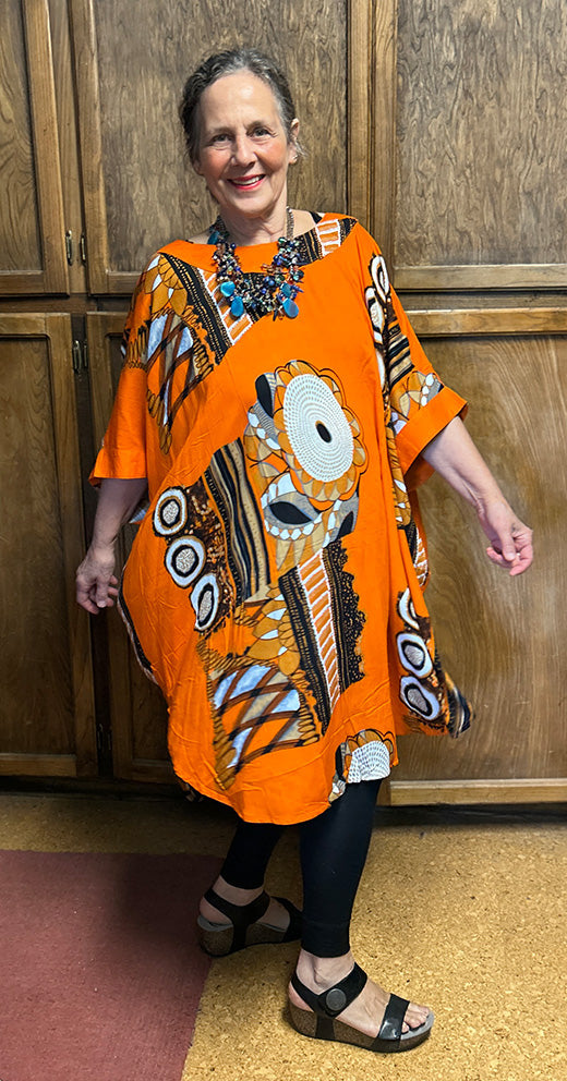 Woodstock Caftan Tunic Top Boho Hippie Chic Resort Wear Sml-5X