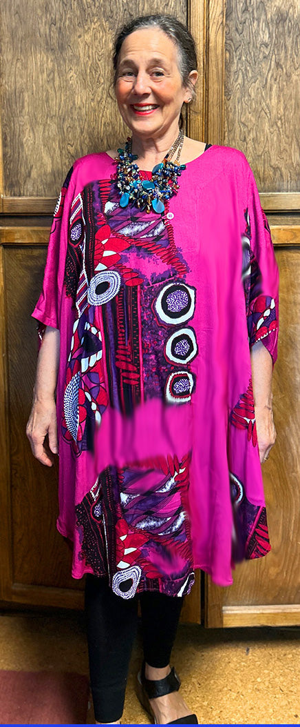 Haight-Ashbury Caftan Tunic Top Boho Hippie Chic Resort Wear Sml-5X