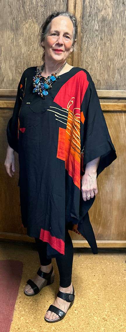 Big Sur Caftan Tunic Top Boho Hippie Chic Resort Wear Sml-5X