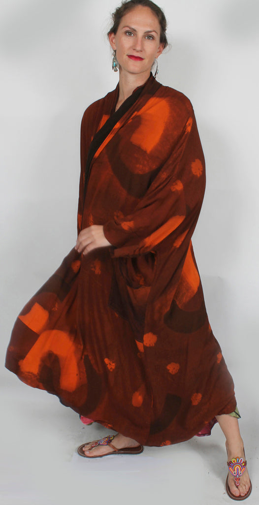 Sunheart Avalon Batik Duster Coat Reversible Resort Wear Boho Plus Sml-8X
