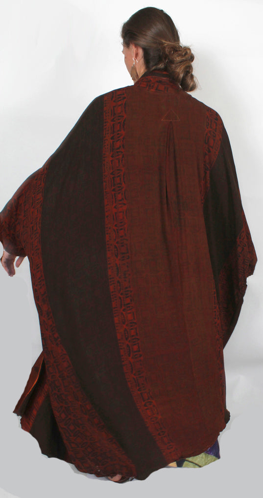 Sunheart Avalon Batik Duster Coat Reversible Resort Wear Boho Plus Sml-8X