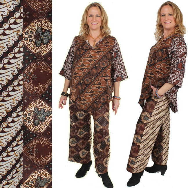 Tienda ho Authentic Batik Boho Pants Nothing-Matches Hippie Chic Resort Wear Med-5x+