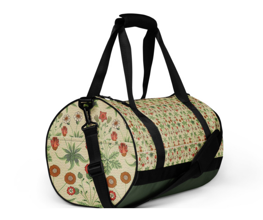 Floral  Gym Sports Bag Weekender Luggage Artist Duffel Bag