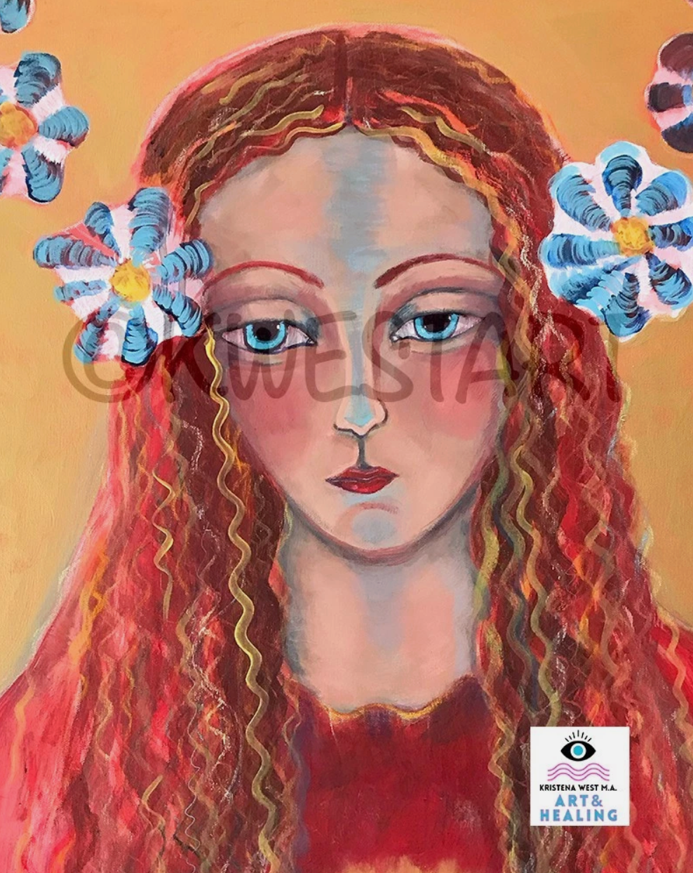 Red Madonna Spiritual Art