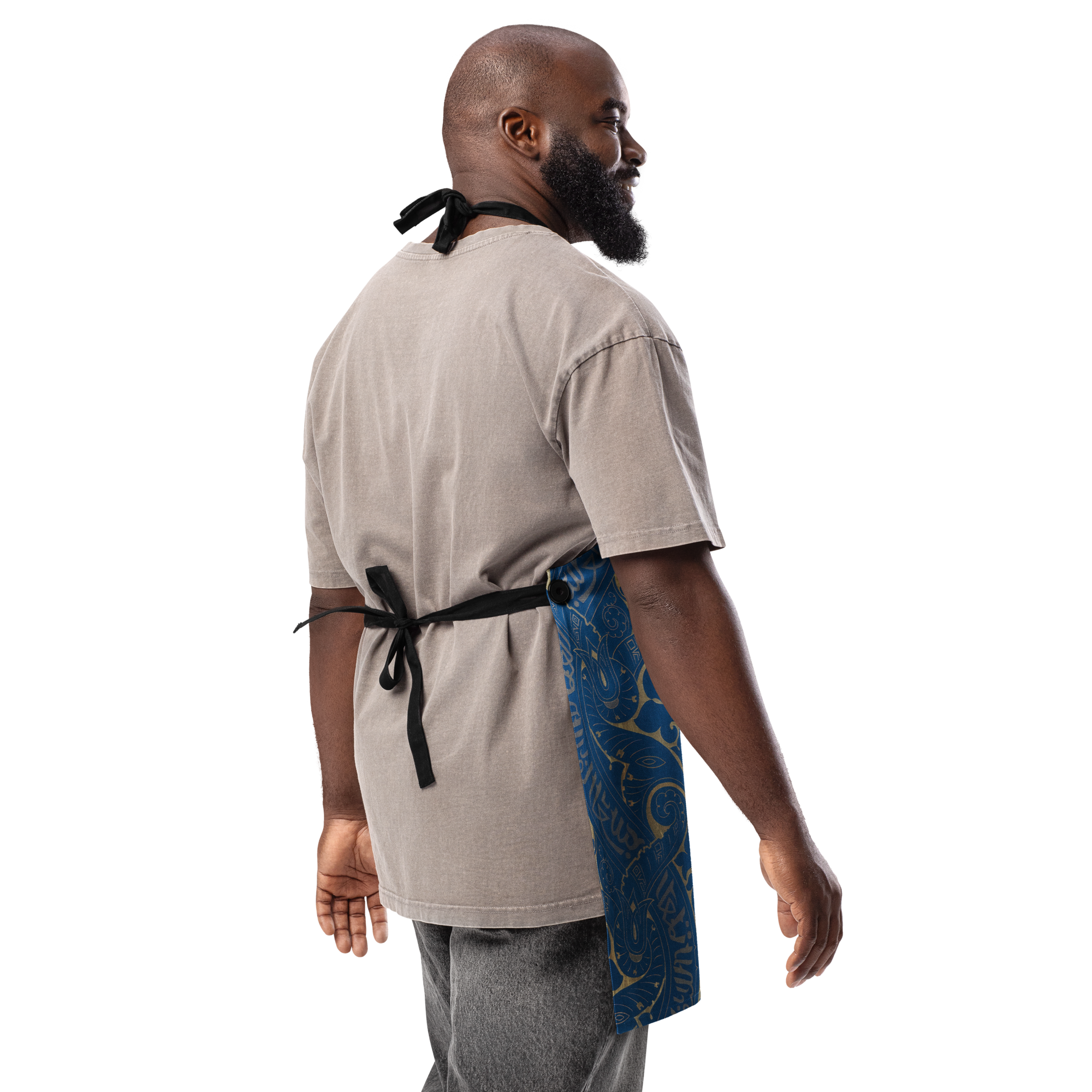 Blue Kasbah Luxe Vintage Apron Chef DIY Kitchen Foodie Artist