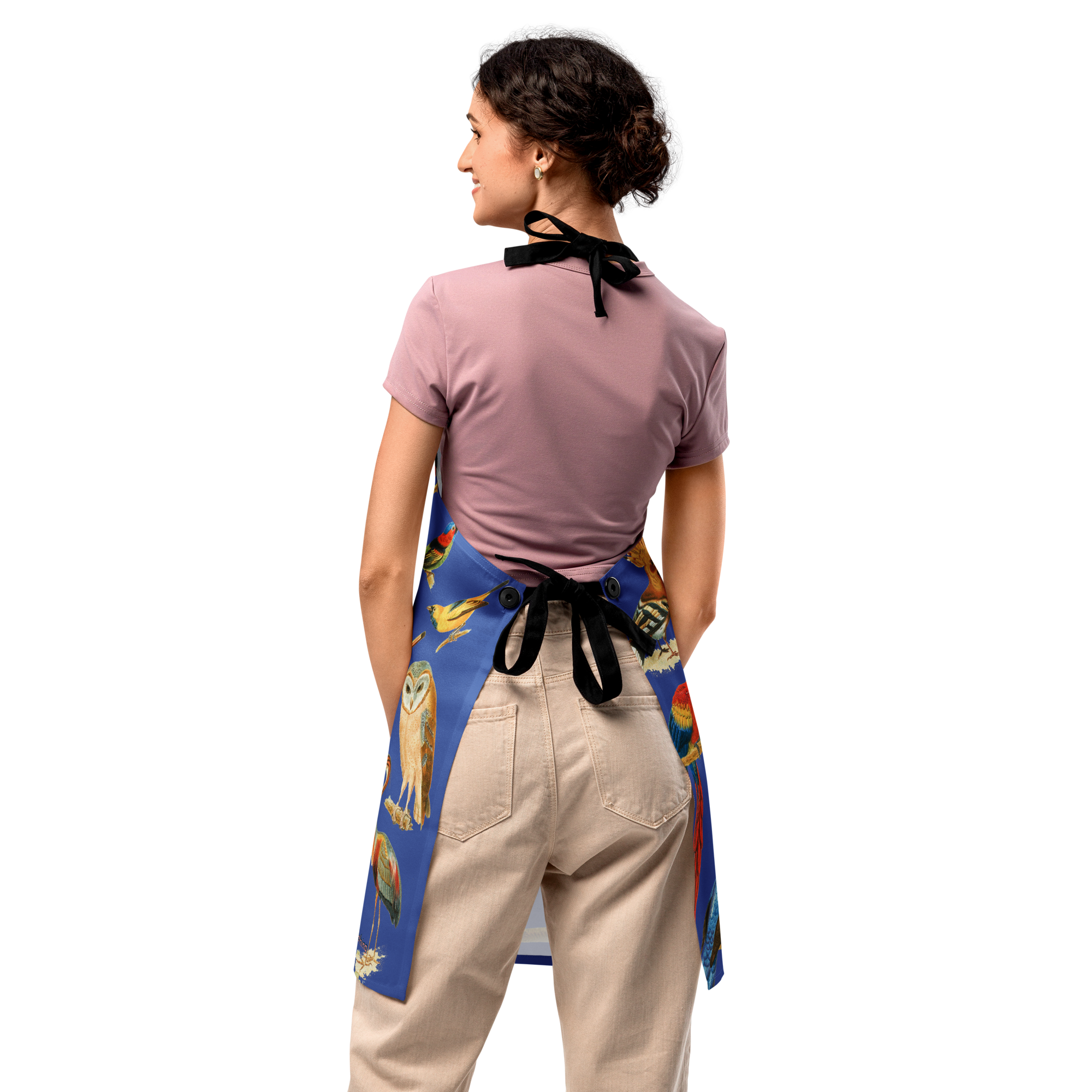 Birds of a Feather Apron – Blue Chef Apron for Foodies, Artists & Birdwatchers