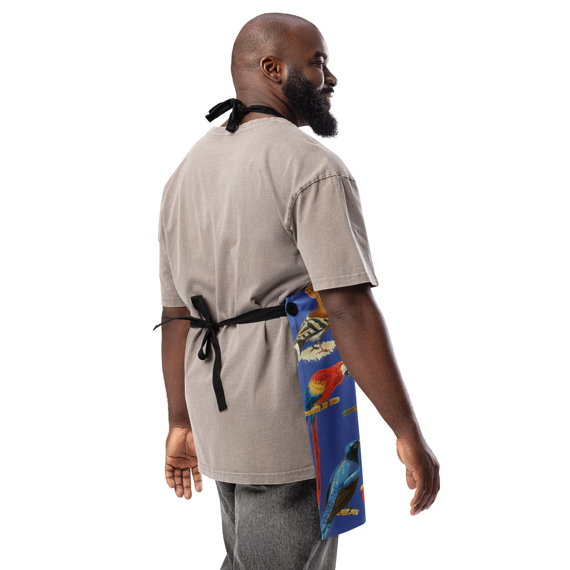 Birds of a Feather Apron – Blue Chef Apron for Foodies, Artists & Birdwatchers