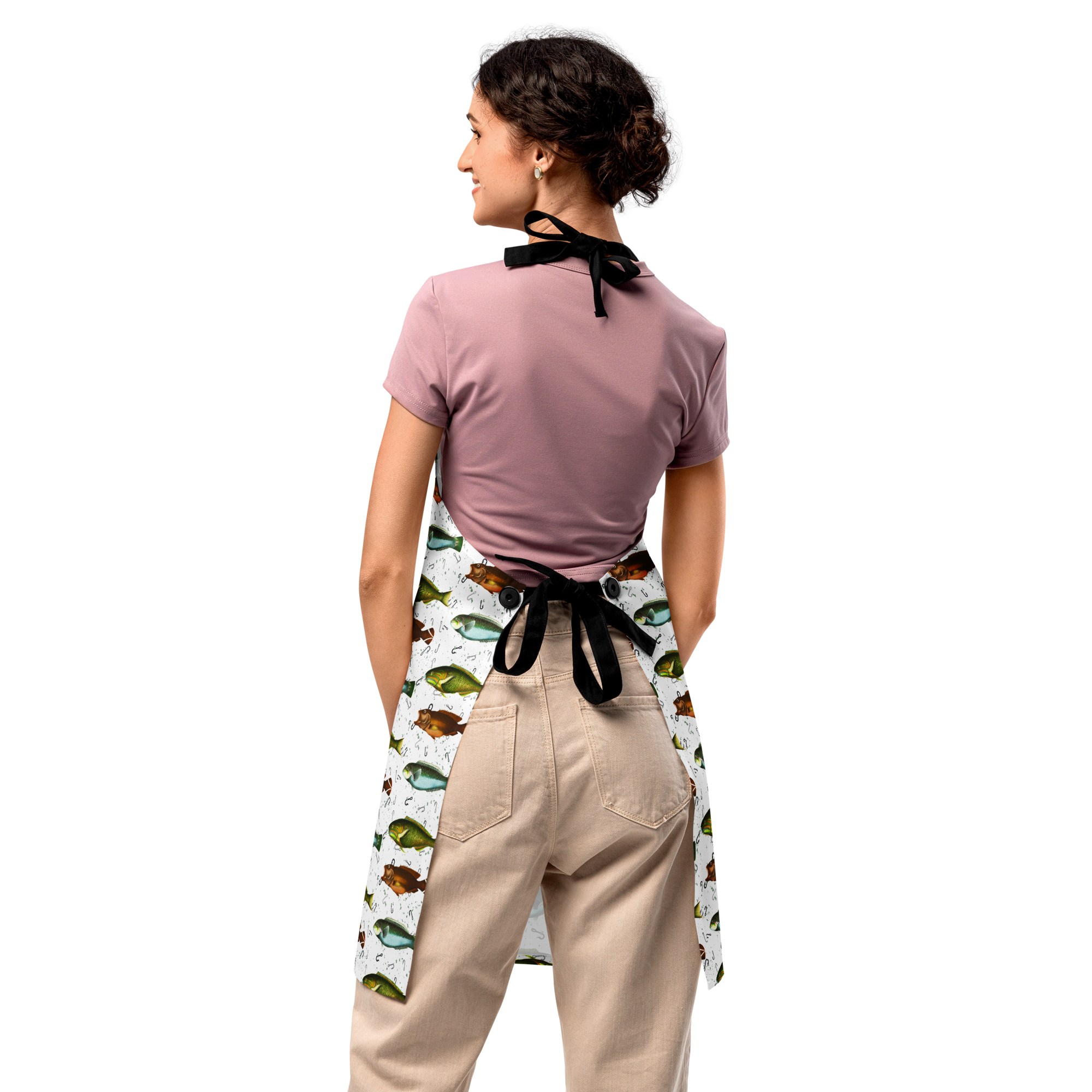 Fish Hooks Catch of the DAy  Chefs Apron Foodie Artist Edition