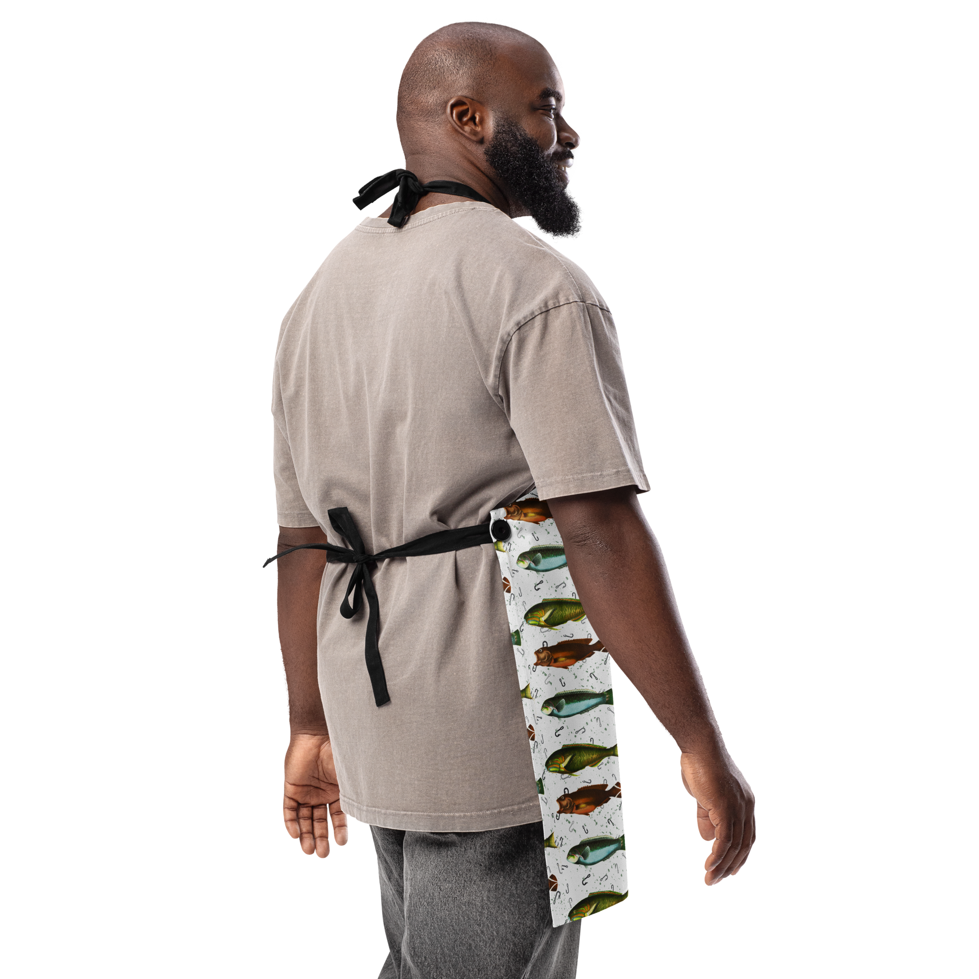 Fish Hooks Catch of the DAy  Chefs Apron Foodie Artist Edition