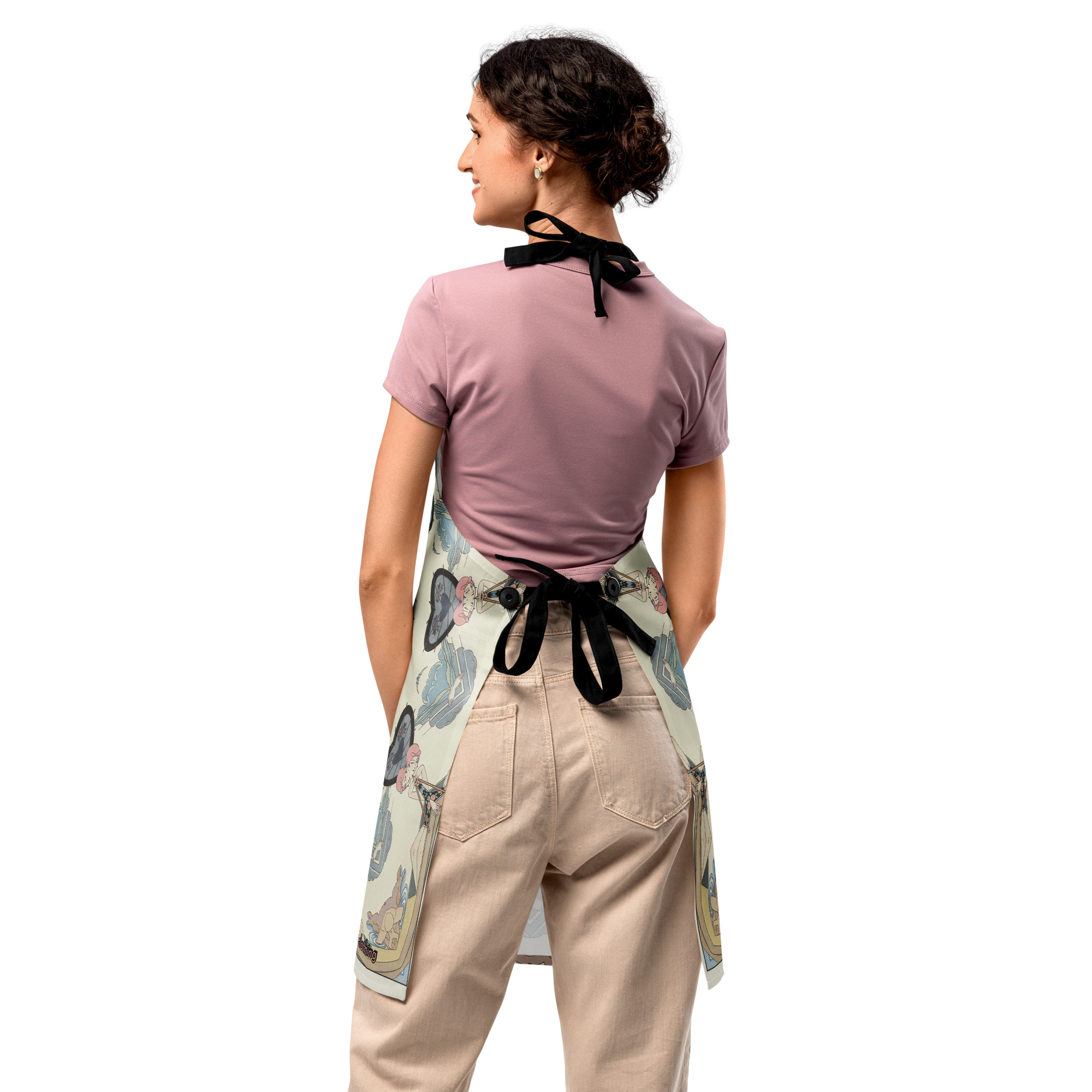 Art Deco Gals Apron – Good Vibes Vintage Boho Kitchen Gift