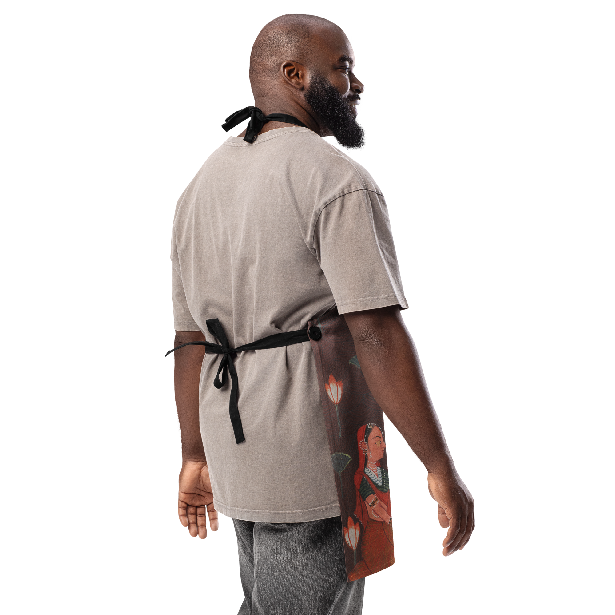 Invoke the Gods Brahma Apron – Vintage Hindu God Art | Mystical Kitchen Gift for Boho Cooks, Spiritual Chef Apron, India Inspired Design