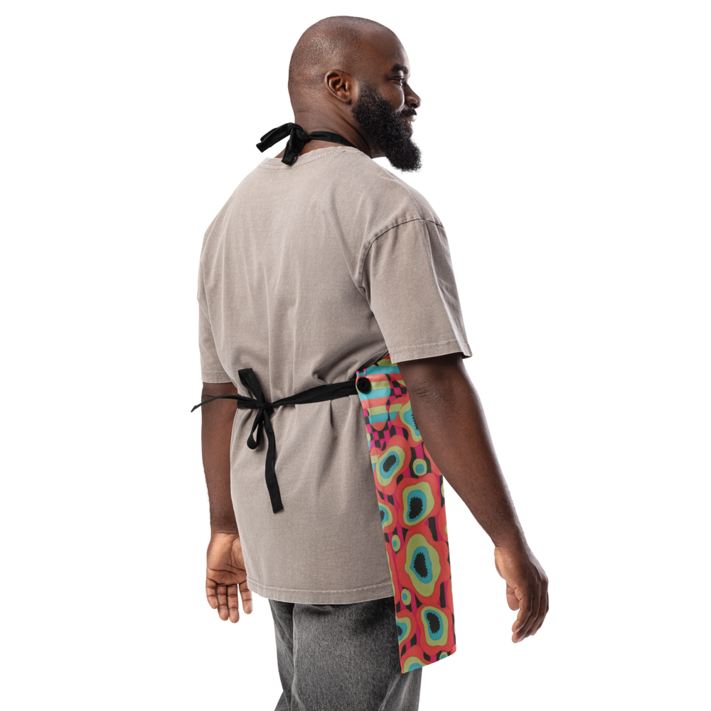 🧿 60's Were Good to Me Retro Bloom Apron – Festival Kitchen Pop Art by SunHeart