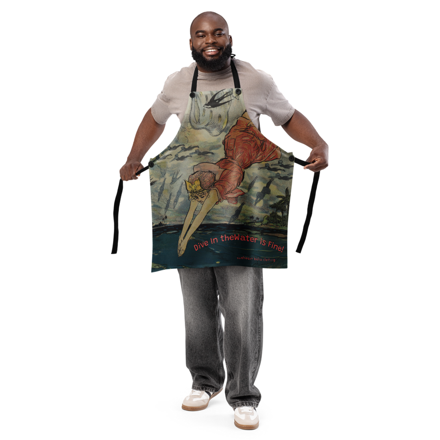Dive In – The Water is Fine! Artistic Vintage Apron