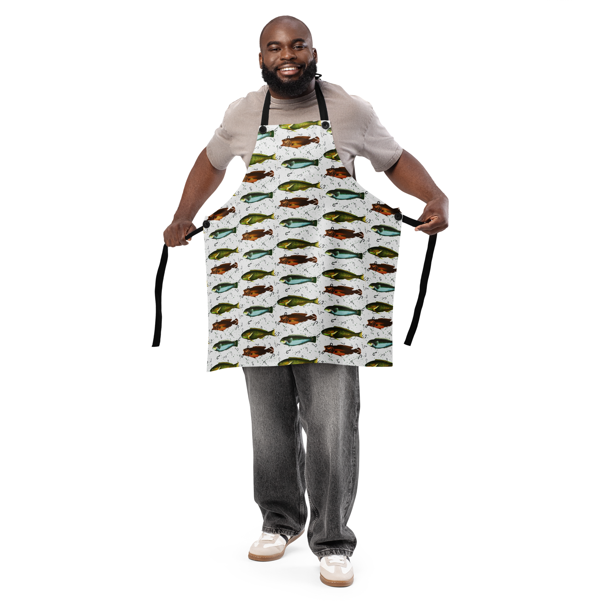 Fish Hooks Catch of the DAy  Chefs Apron Foodie Artist Edition
