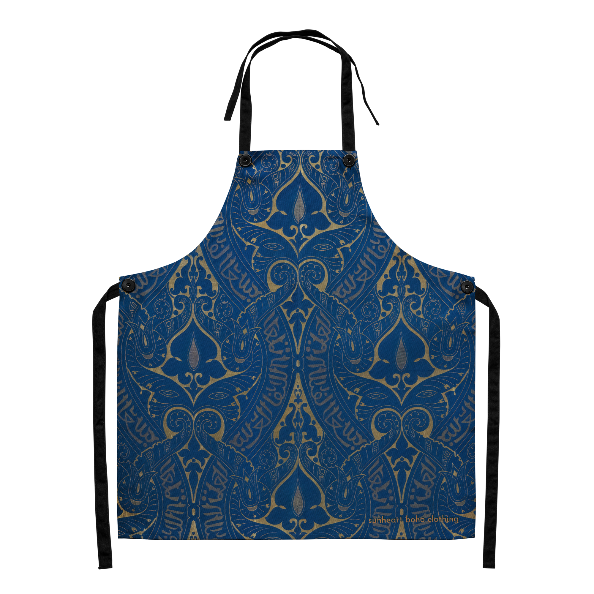 Blue Kasbah Luxe Vintage Apron Chef DIY Kitchen Foodie Artist