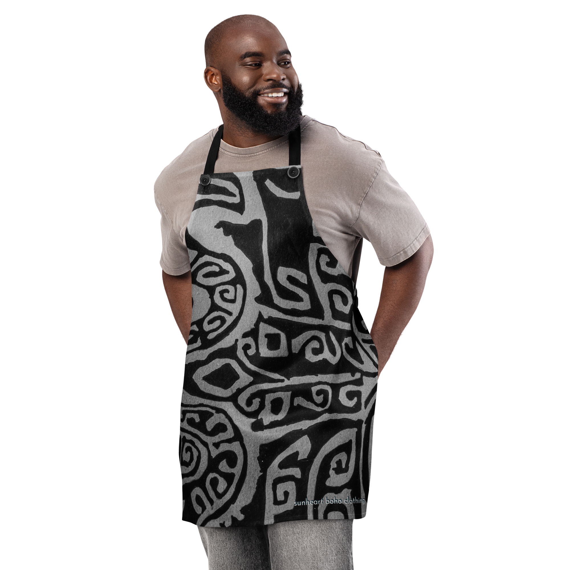 Tribal ZyDeco Vintage Apron Chef DIY Kitchen Foodie Artist