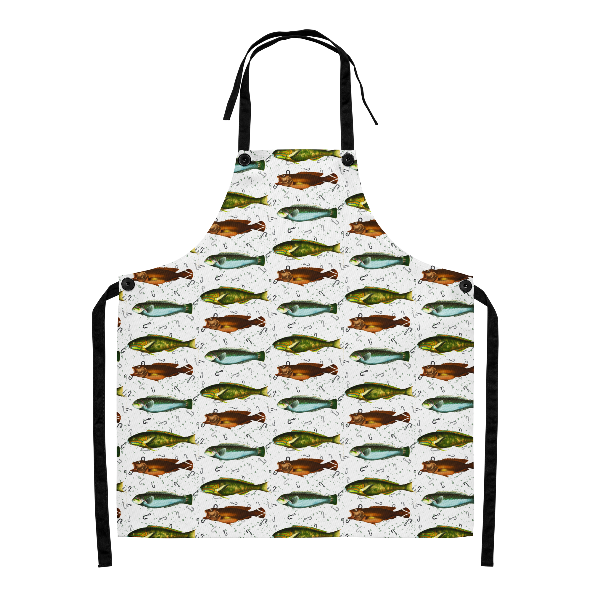 Fish Hooks Catch of the DAy  Chefs Apron Foodie Artist Edition