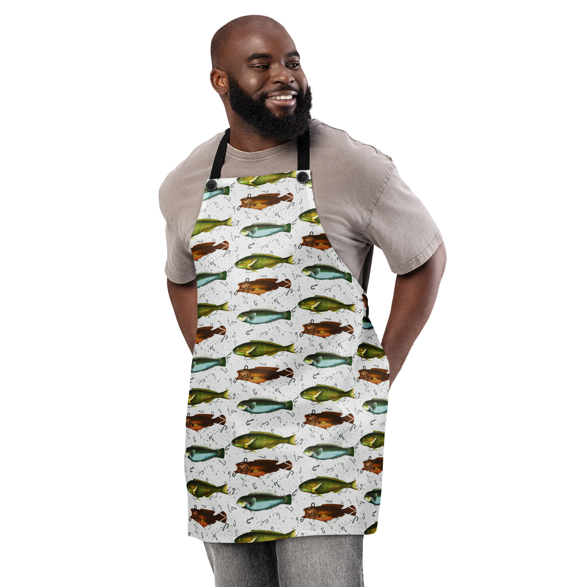 Fish Hooks Catch of the DAy  Chefs Apron Foodie Artist Edition