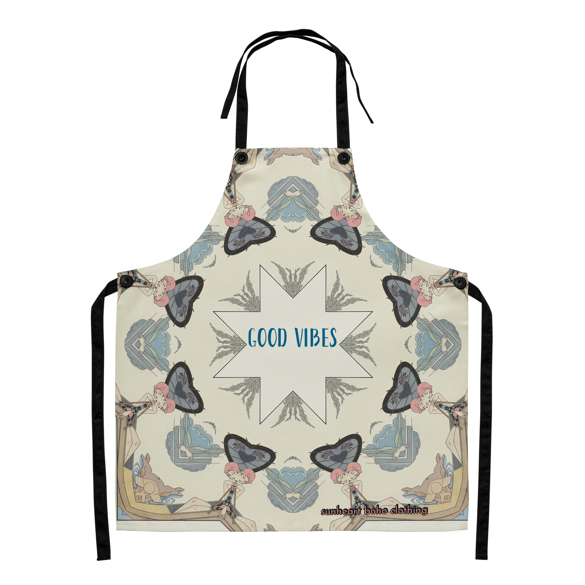 Art Deco Gals Apron – Good Vibes Vintage Boho Kitchen Gift