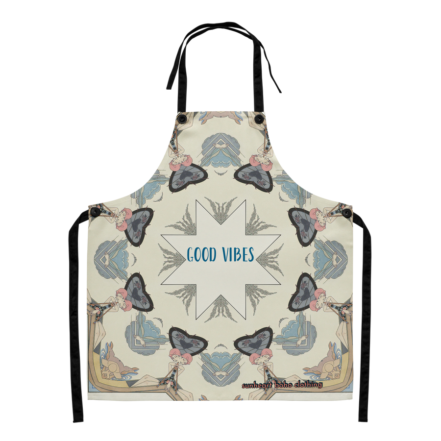 Art Deco Gals Apron – Good Vibes Vintage Boho Kitchen Gift