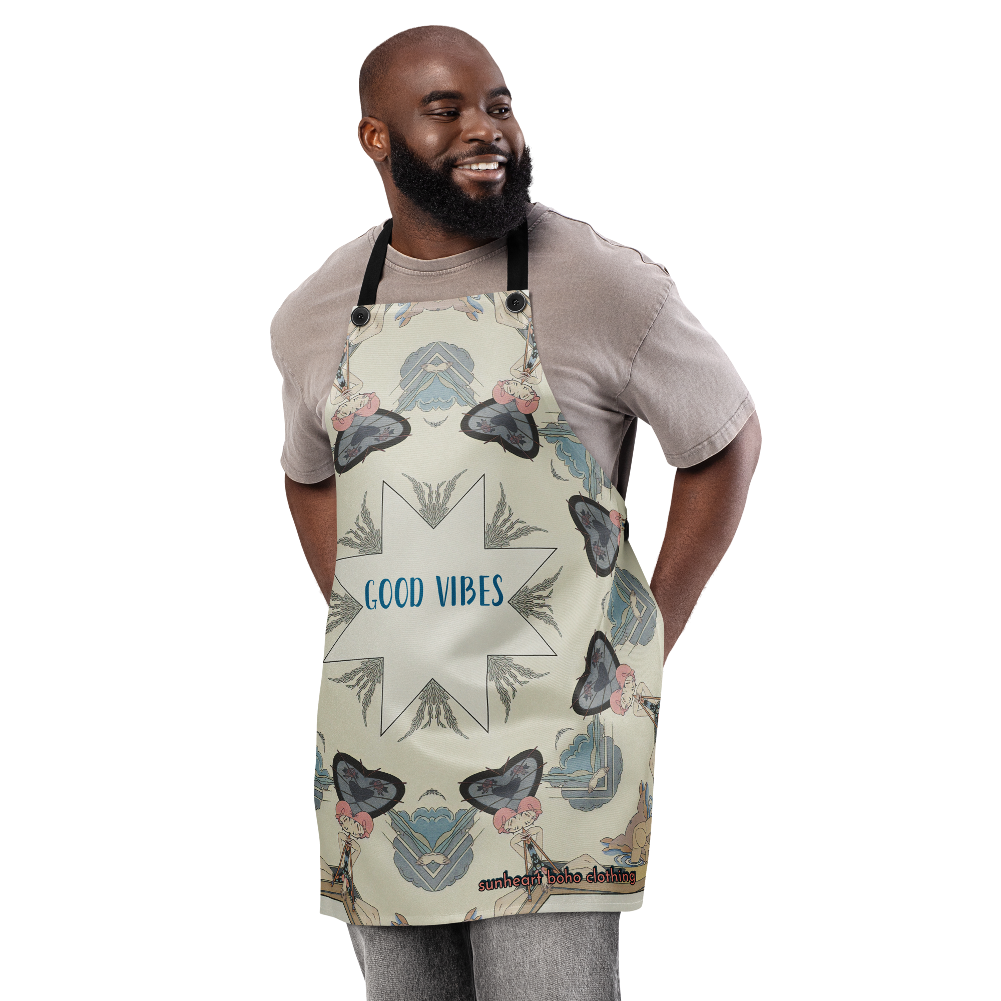 Art Deco Gals Apron – Good Vibes Vintage Boho Kitchen Gift