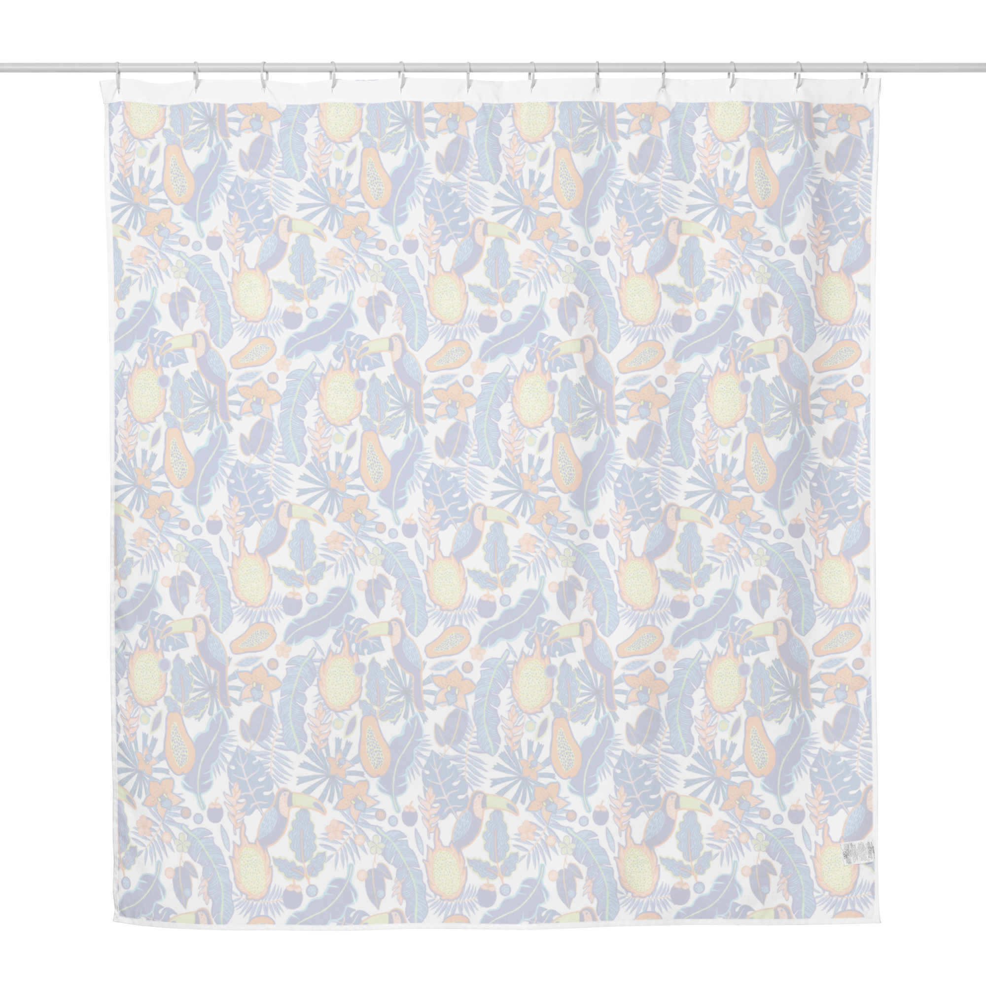 Tropical Toucan Paradise Shower Curtain – Vibrant Jungle Bathroom & Spa Decor