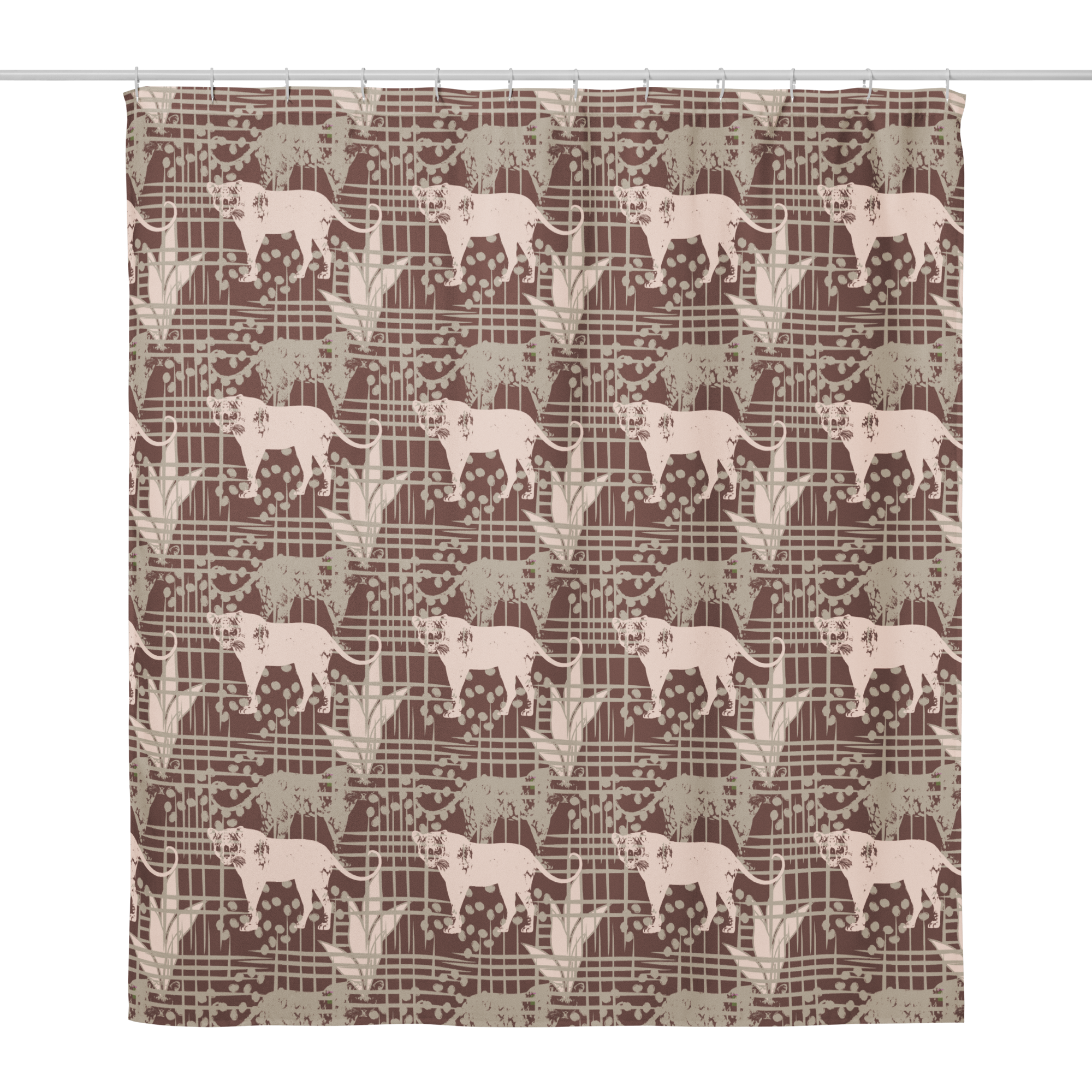 Wildcat Garden Leopard Shower Curtain Spa it UP! Unisex