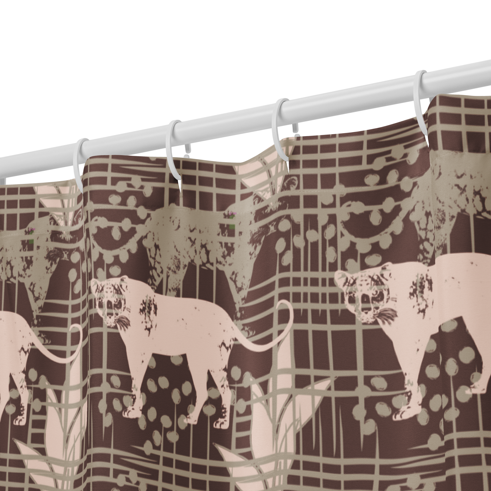 Wildcat Garden Leopard Shower Curtain Spa it UP! Unisex