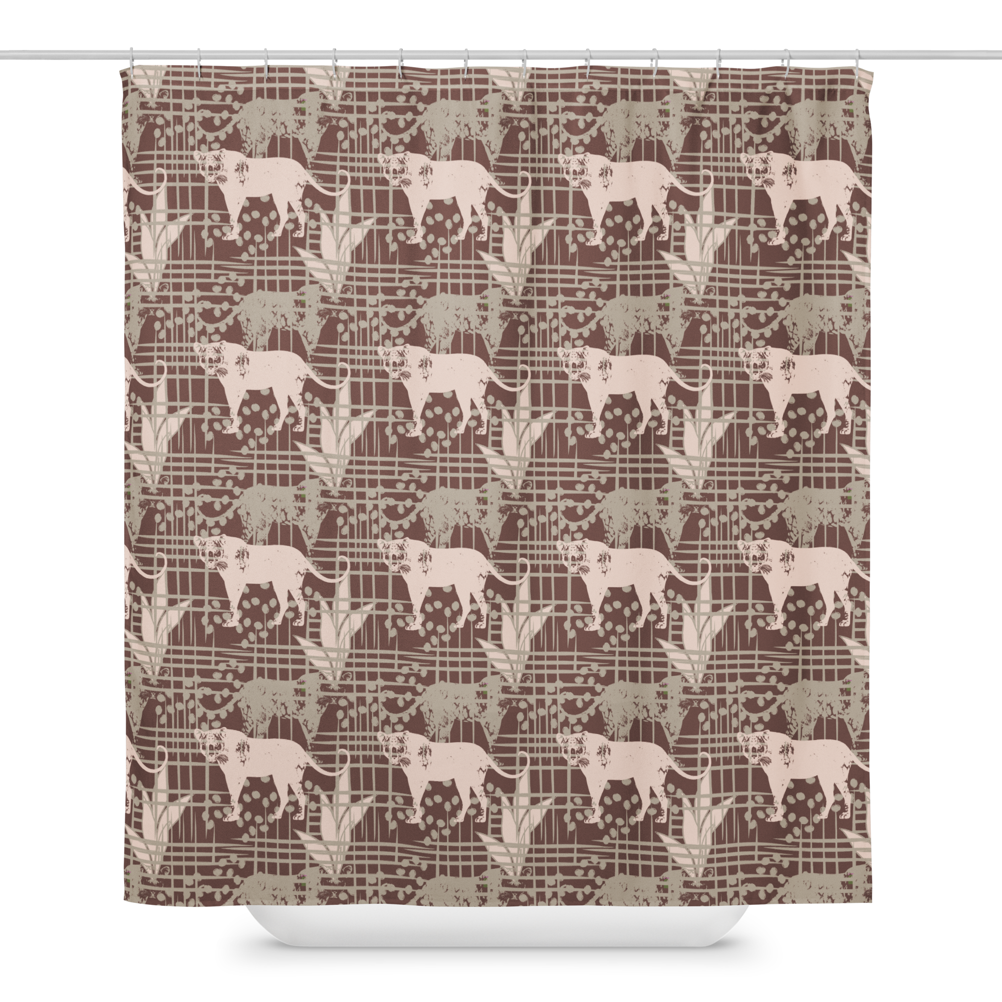 Wildcat Garden Leopard Shower Curtain Spa it UP! Unisex