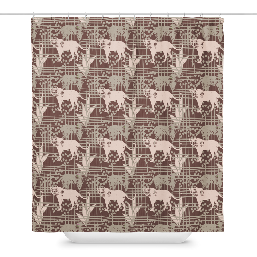 Wildcat Garden Leopard Shower Curtain Spa it UP! Unisex