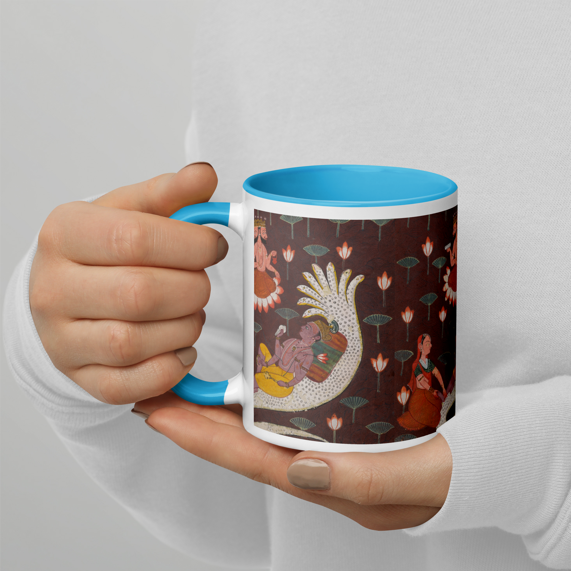 Hindu Gods and Goddess – Creation of the World Spiritual Art Mug by Kristena West | Colorful Mythology Coffee Cup for Yoga, Meditation, Tea & Chai