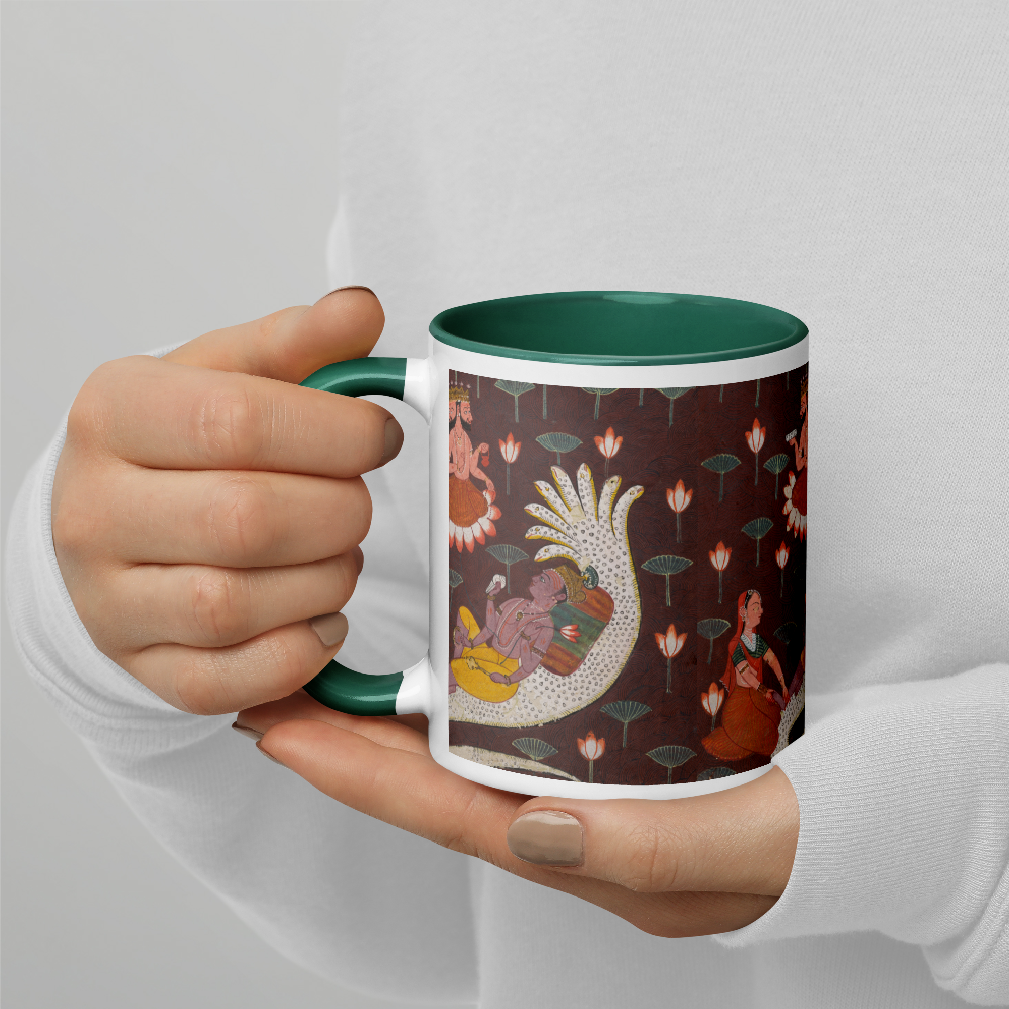 Hindu Gods and Goddess – Creation of the World Spiritual Art Mug by Kristena West | Colorful Mythology Coffee Cup for Yoga, Meditation, Tea & Chai