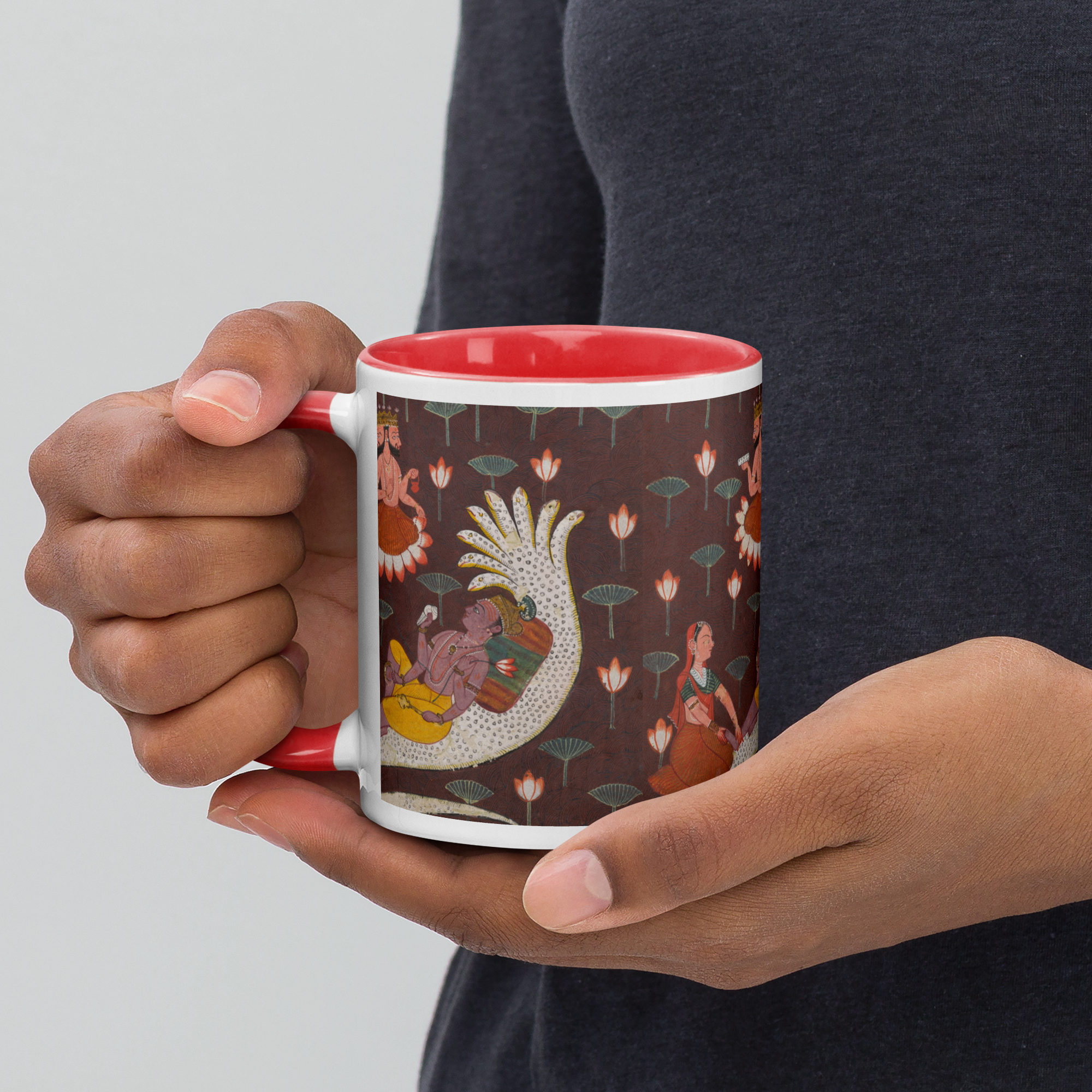Hindu Gods and Goddess – Creation of the World Spiritual Art Mug by Kristena West | Colorful Mythology Coffee Cup for Yoga, Meditation, Tea & Chai