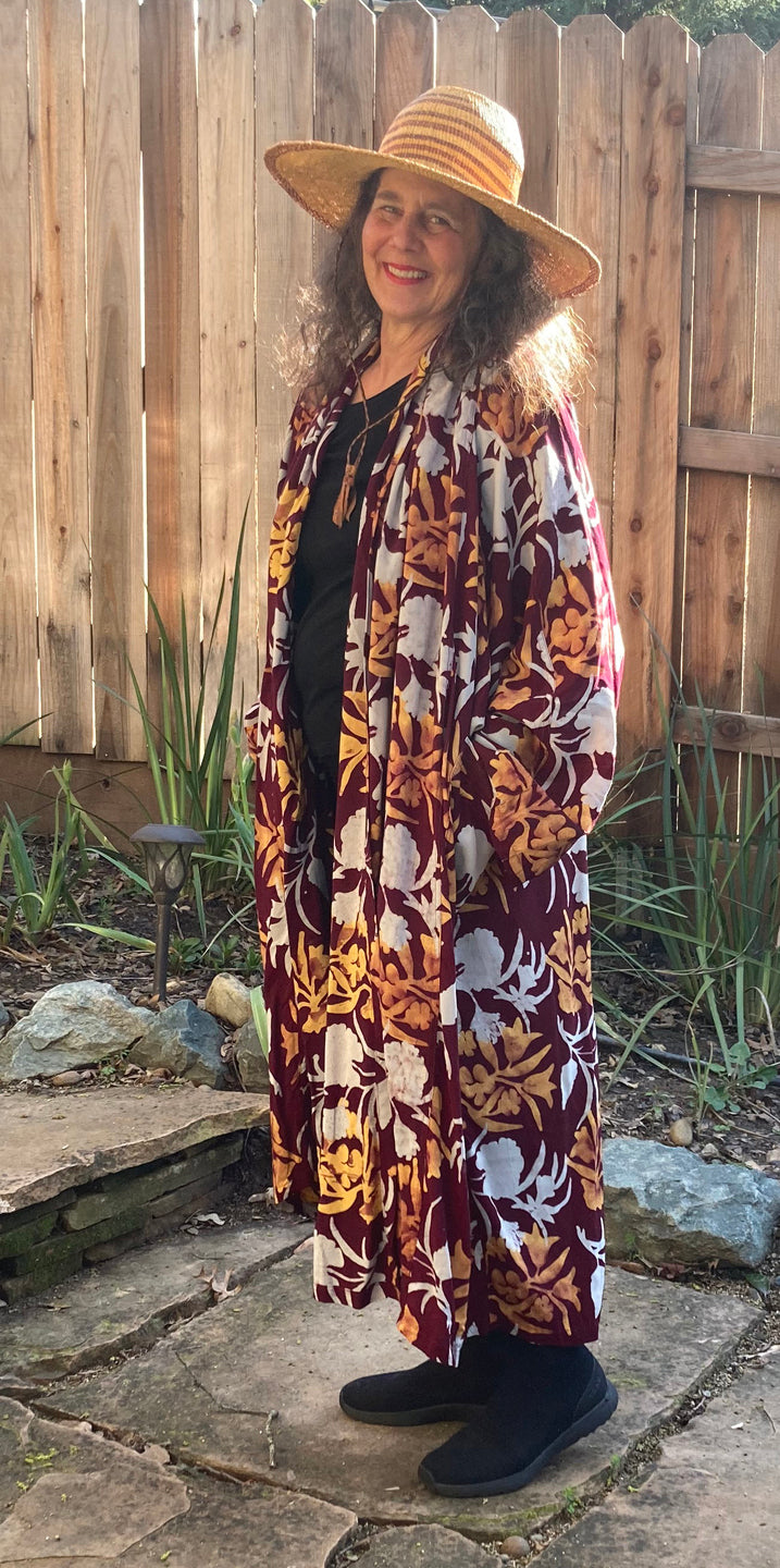 Sunheart Avalon Batik Duster Coat Resort Wear Boho Sml-6X