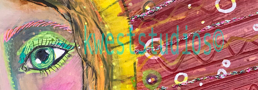 10" x 10" Wood Cradle Board Goddess Original Painting