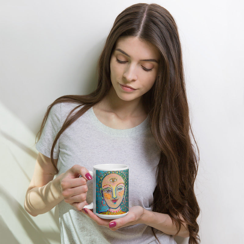 Buddha Peace in my Heart Novelty Mug Coffe Mug, Spiritual Gifts for Her, More Art Inspirational Mugs and Gifts, Coffee Tea Mug