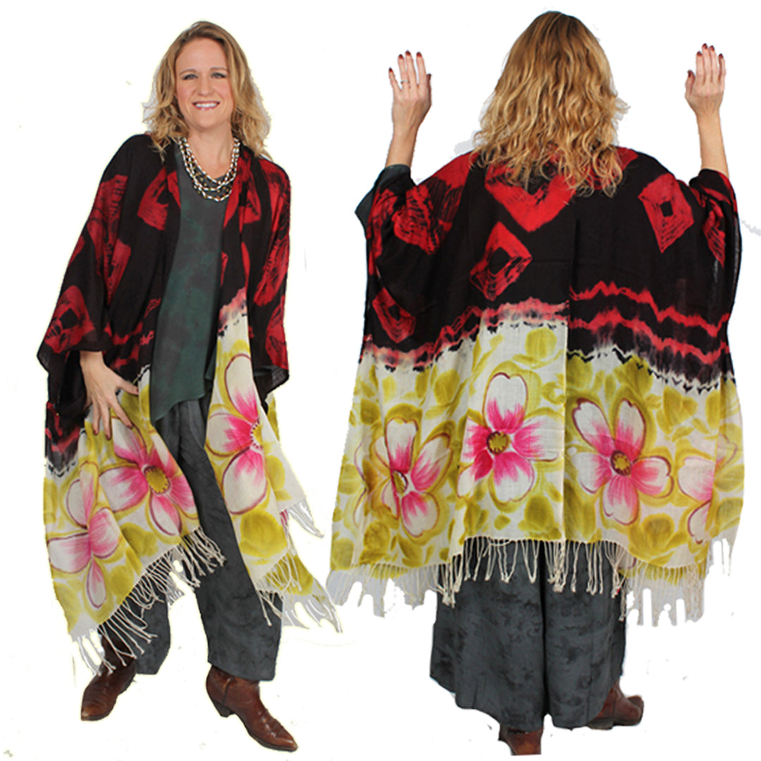 Get Your Boho One Tribal Floral Ruana- I Just Made it!