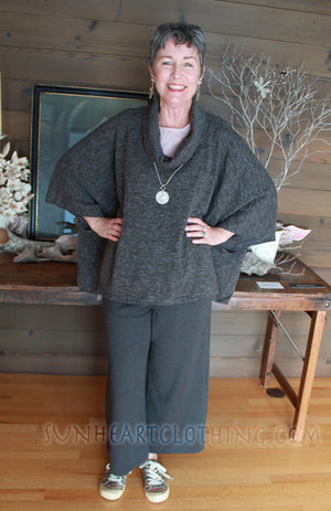 CUDDLY KLEAN CLOTHING COWL PONCHO TUNIC TOPS