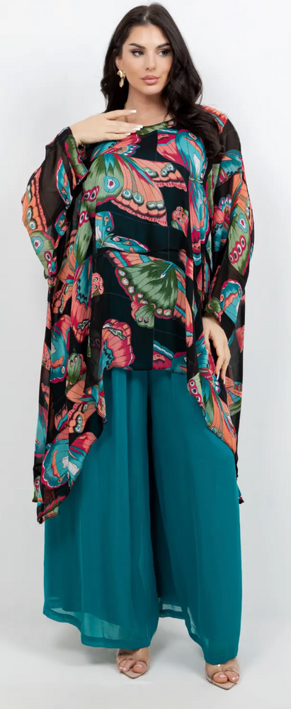 New Drop! Butterfly Mosaic hi-low Tunic-