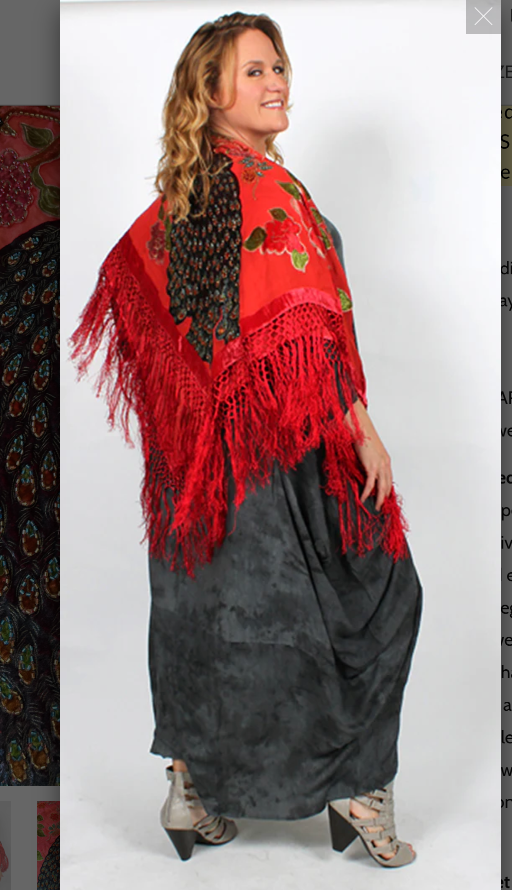 Only 2 Left! Red Large Silk Velvet Peacock Scarf Square 50