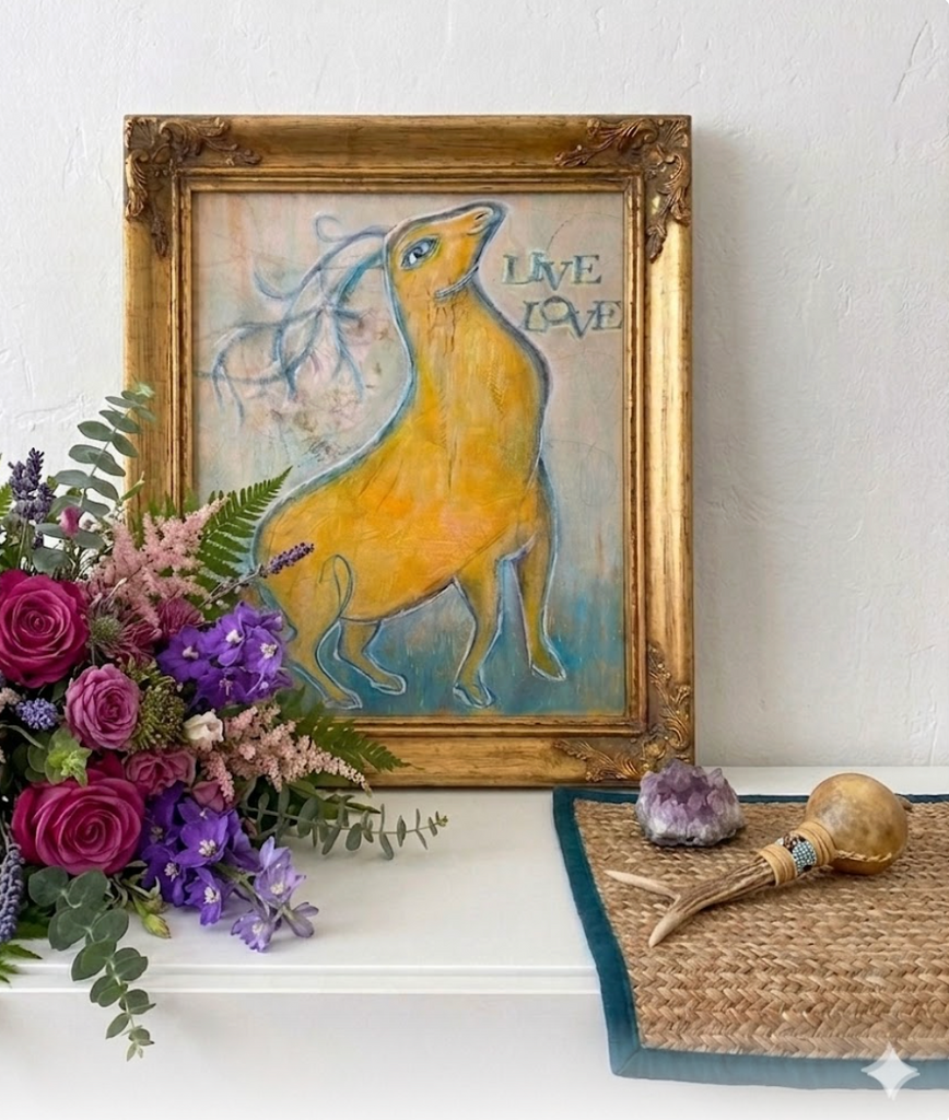 Live Love Your Golden Shaman Deet 8"x10" Painting