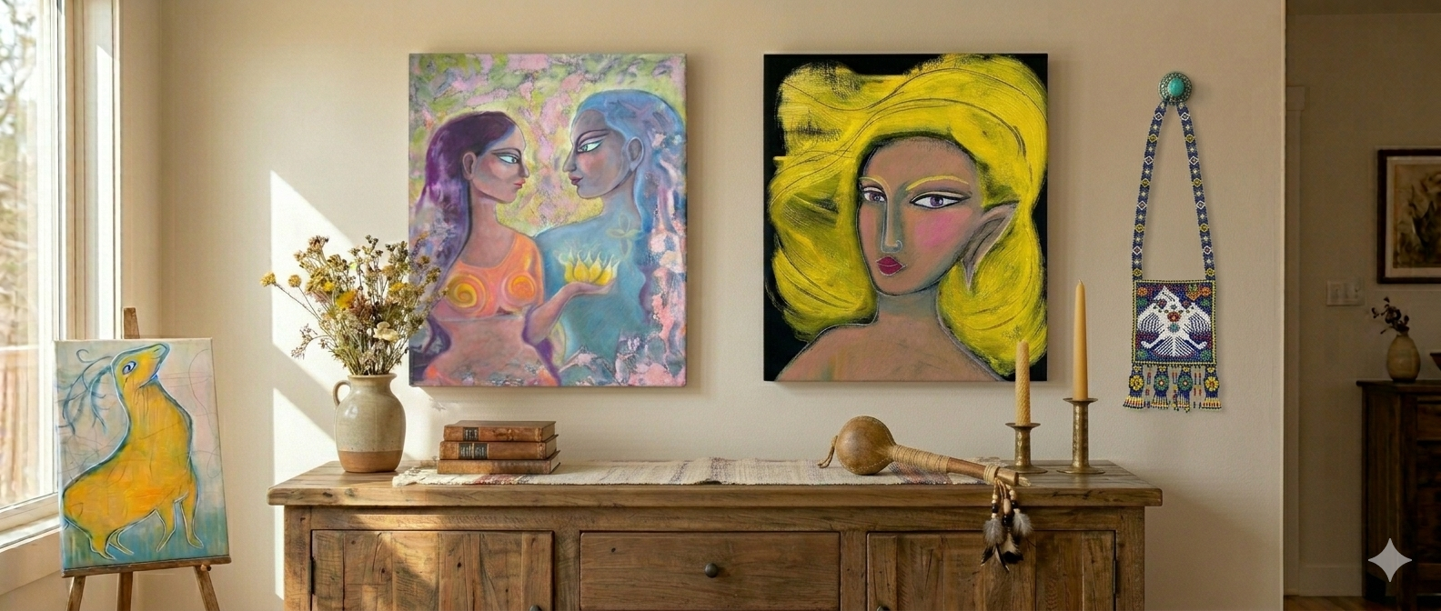 Original Handmade Folk Art and Storytelling Paintings