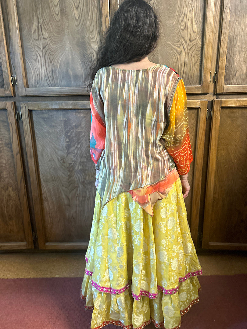 $87 OFF!! 2 Layer Multi color Tunic Top Lagenlook SALE