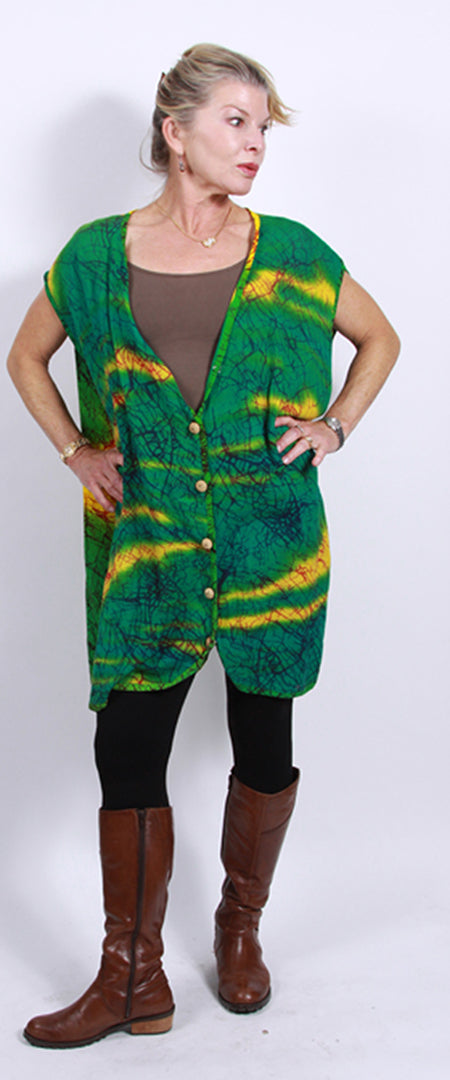 Sunheart  Urban Modern Lagenlook Layering Vest Boho Resort Sml-2x Plus