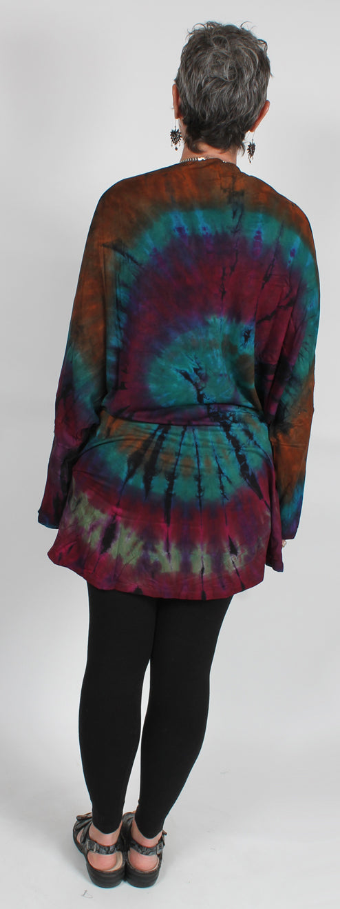 🌈 Batik Stretch Only One Fun Tunic Top CASUAL Boho Resort SML-3X+