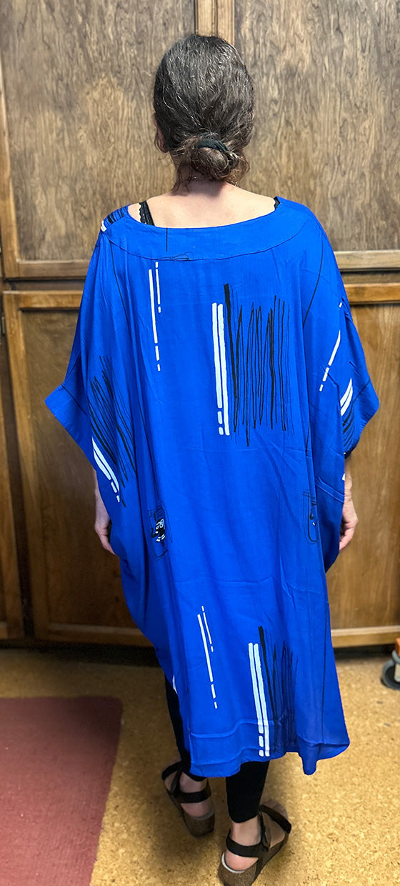 Monterey Pop Caftan Tunic Top Boho Hippie Chic Resort Wear Sml-5X