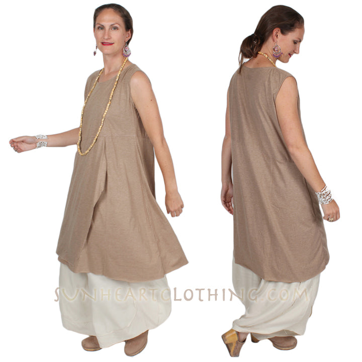 Sunheart Tank Wrap Khaki  Dress Boho Hippie Chic Resort Wear Sml-3x+